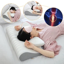 Descanso ortopédico ergonômico da dor do pescoço do descanso cervical da espuma da memória do contorno de fulon para os travesseiros mediais do sono do estômago traseiro lateral