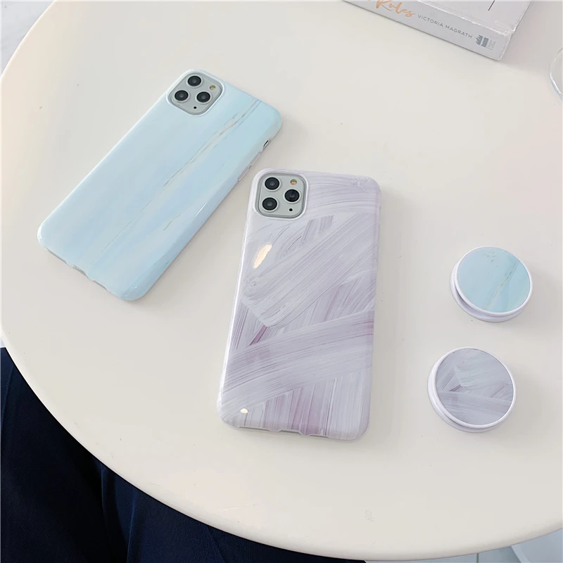 Текстура гранита, мрамора чехол для телефона s для iphone 11promax XR X чехол для iphone 8 7 6S Plus задняя крышка мягкие чехлы IMD с кольцом