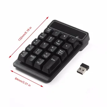 

Wireless Numeric Keypad Numpad 19 Keys Digital Keyboard Splash-proof Design Use Accounting Teller For Laptop Notebook Tablets