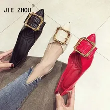 Модные туфли на плоской подошве с металлической пряжкой; милые женские туфли на плоской подошве; женские водонепроницаемые мокасины; женские лоферы без застежки; весенняя женская обувь на плоской подошве