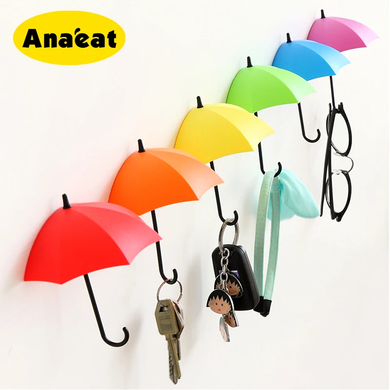ANAEAT 3pc Umbrella Hook Seamless Super Glue Wall Hanging Glue Hook
