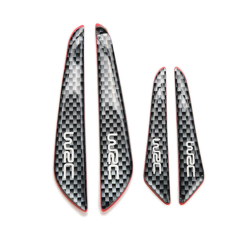 

4Pcs carbon fiber Car Door Decoration Strip General universal Crash Bar Anti-Rub Bumper Door side Edge Protection stickers