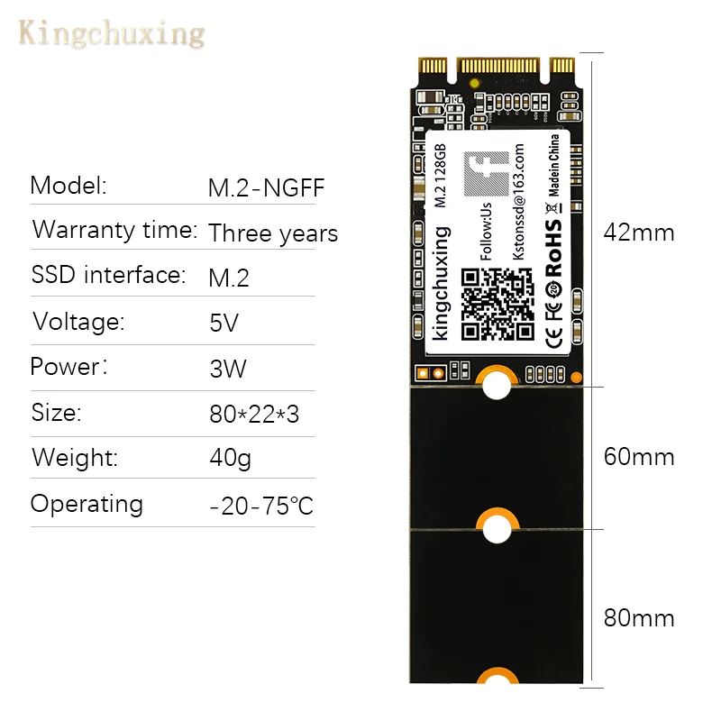 Kingchuxing SSD M.2 SATA 1 ТБ 512 ГБ 500 Гб 256 HDD M2 NGFF 2242 2260 2280 жесткий диск для ноутбука компьютера