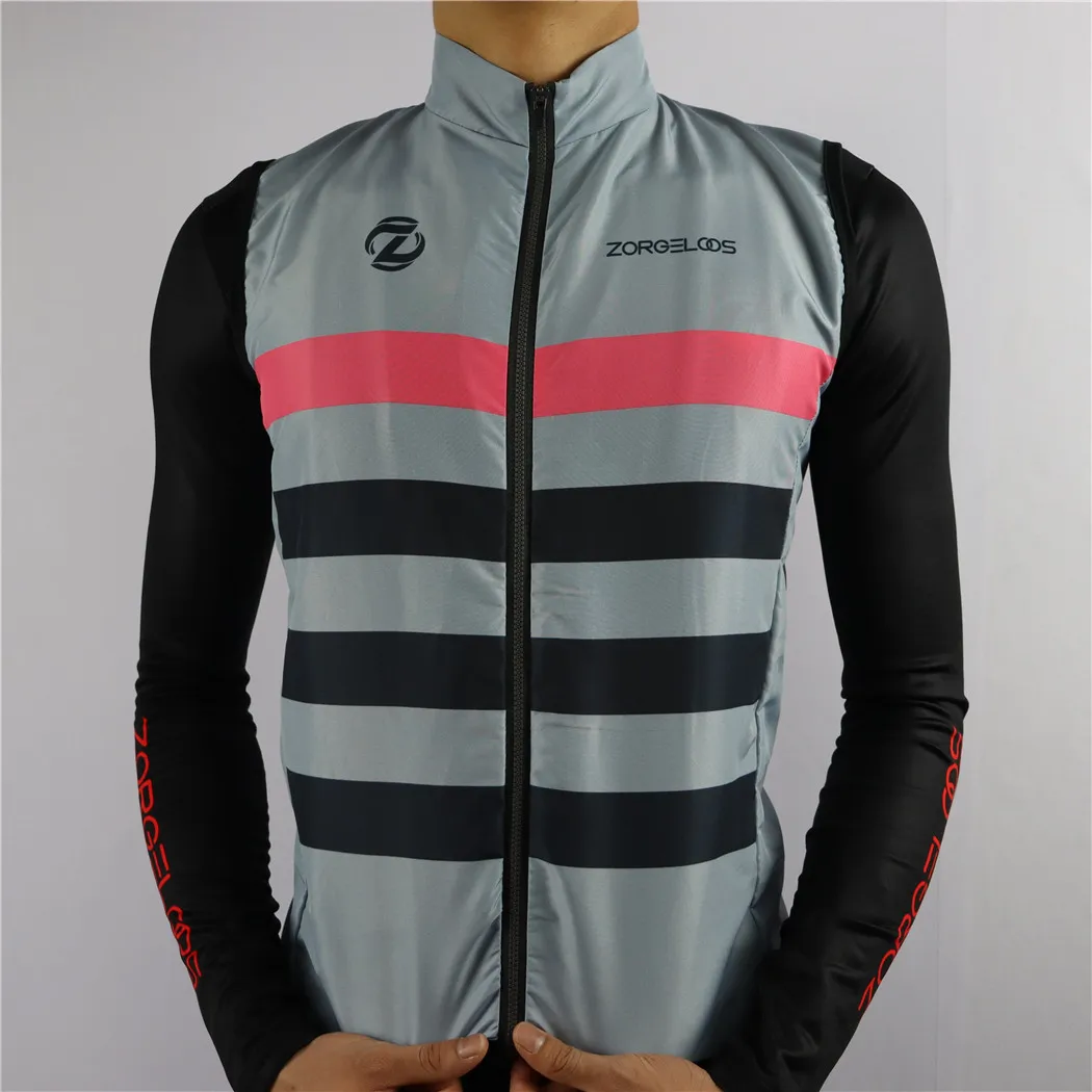 Windproof vest 2 ZORGELOOS, плотный ветрозащитный жилет, велосипедная майка с карманом, на заказ, fahrrad weste ciclismo ropa, велосипедные куртки для шоссейных гонок - Цвет: Windproof vest 2