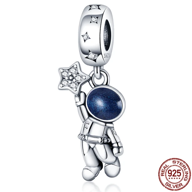plata charms of ley 925 original Fits original pandora bracelet 925 silver women pendant jewelry galaxy starry sky charms beads CMS1707