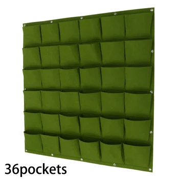 

18/36 Pockets Felt Plant Bag Pot Vertical Garden Green Wall Planters Case