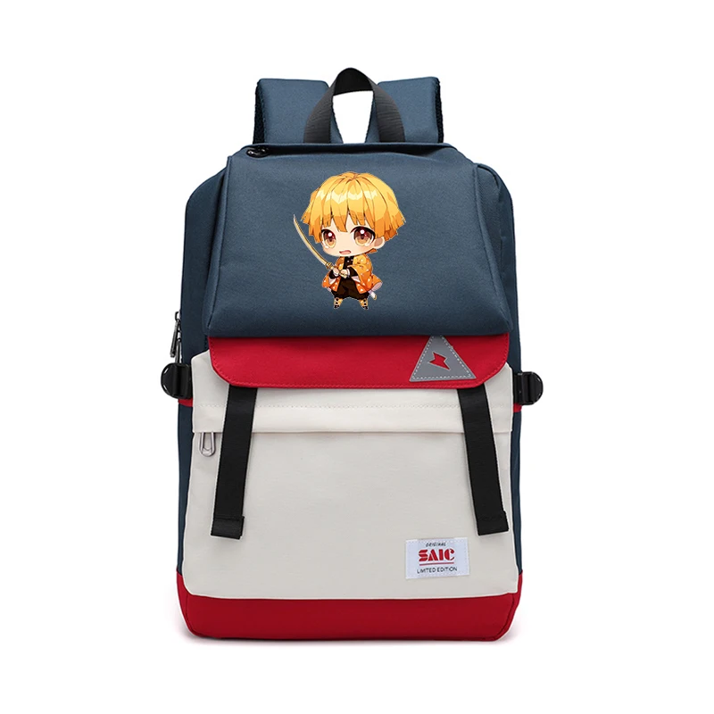 Demon Slayer Bookbag Preppy Лоскутная Женская сумка большой дорожный рюкзак водонепроницаемые школьные сумки для девочек аниме рюкзак для ноутбука - Цвет: 22