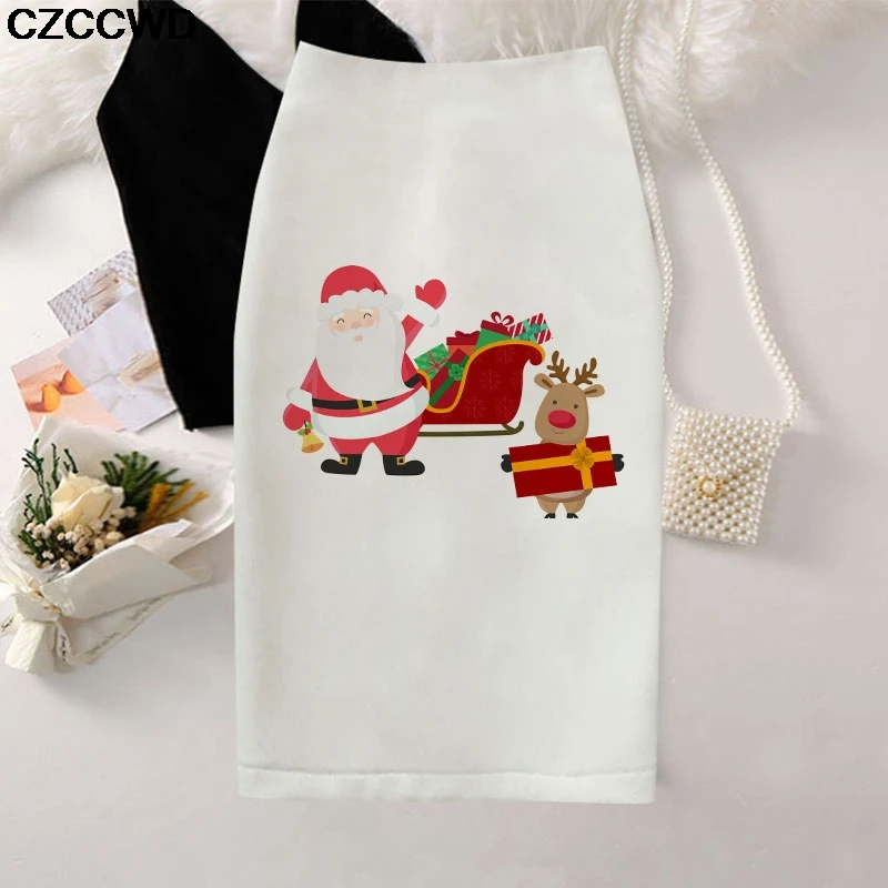 Women Skirts Summer 2019 Sexy Christmas Print Pencil Skirt Mini Skirt High Waist Plus Size Skirts Faldas Mujer Moda Jupe Femme