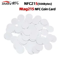 50/30pcs NFC Ntag215 Coin TAG Key 13.56MHz NTAG 215 Card Universal Label RFID Ultralight Tags Labels 25 mm diameter Round Box 1