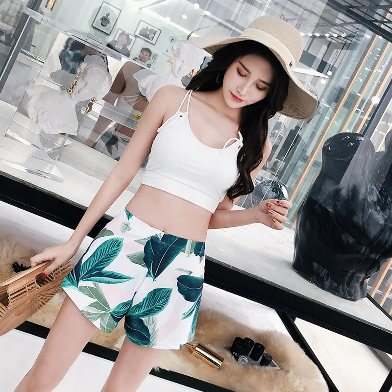 

Bathing Suit Women's Bikini Split Type Boxer Four-piece Set Underwire Small Bust Gathering South Korea Hipster Slimming WOMEN'S