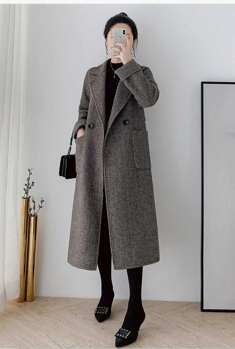 2020 Dark Gray Coat Elegant Korean Style OG0700