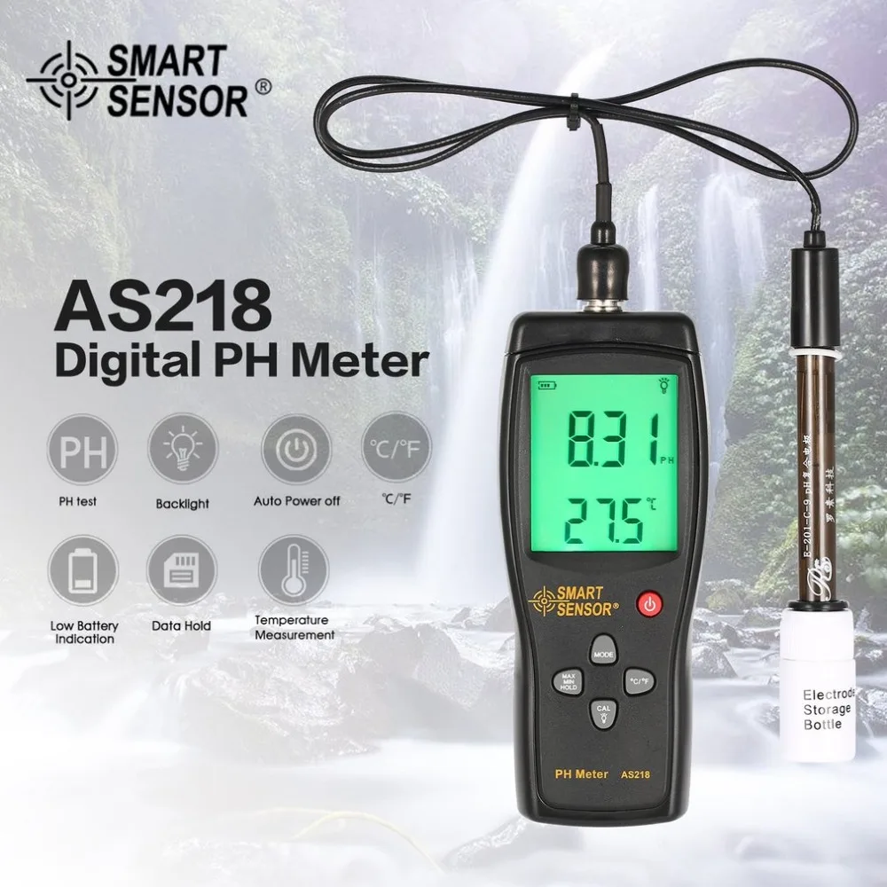 Smart-Sensor-AS218-Digital-PH-Meter-Range-0-00-14-00pH-Soil-PH-Tester-Water-PH
