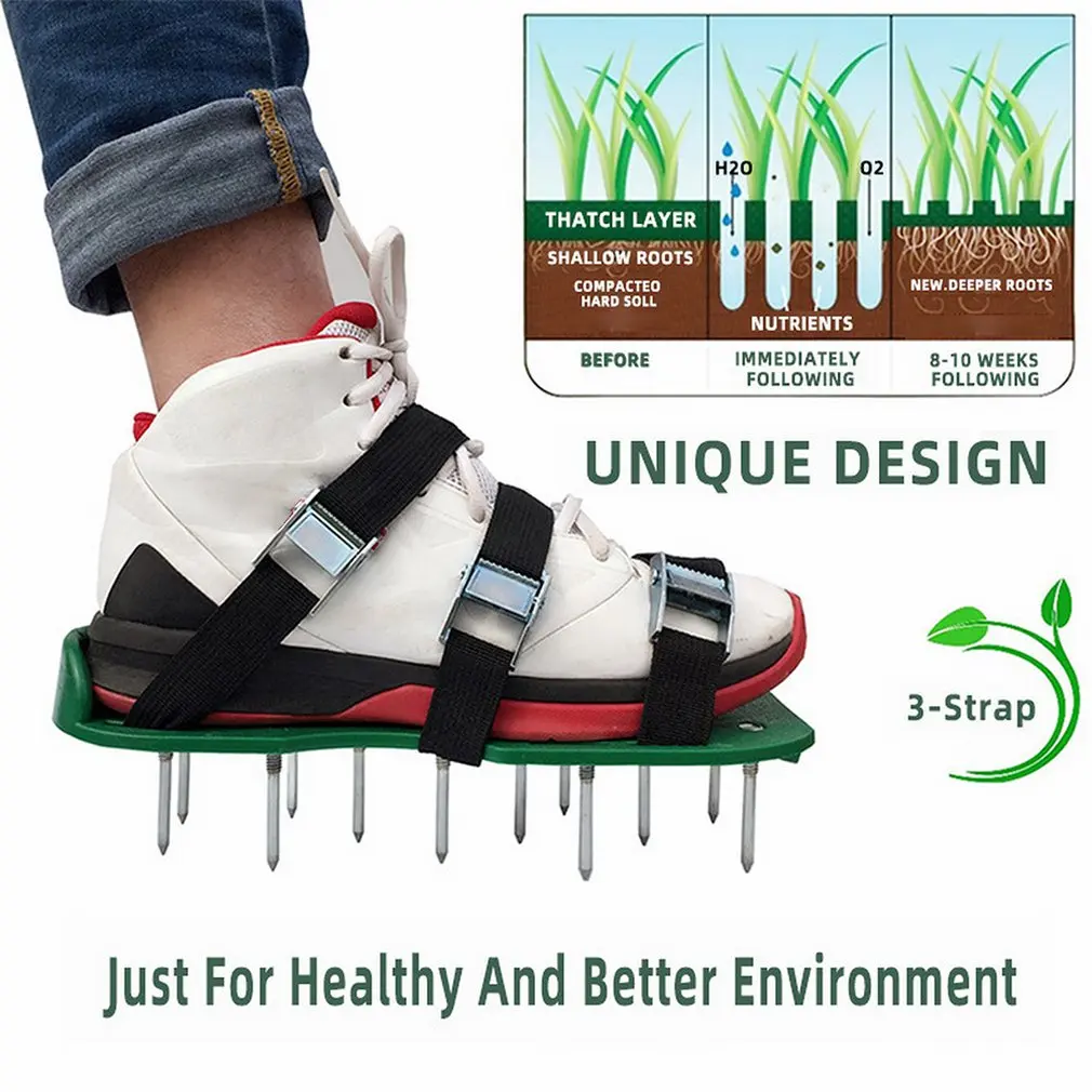 Lawn spikes Lawn Aerator shoes garden nails garden tools loose soil shoes ripper portable durable convenient Lawn spikes Lawn Aerator shoes garden nails garden tools loose soil shoes ripper portable durable convenient