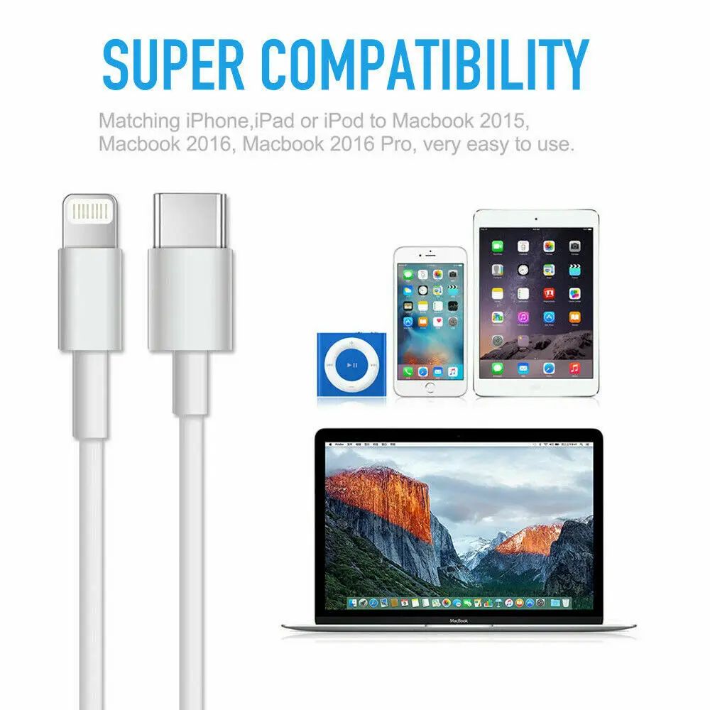 PD 18 Вт 2/3A 5 В/9 В TYPE-C USB-C-Lightning Кабель быстрое зарядное устройство адаптер для iPhone 11 11Pro Max XS XR для iPad mini Pro Air