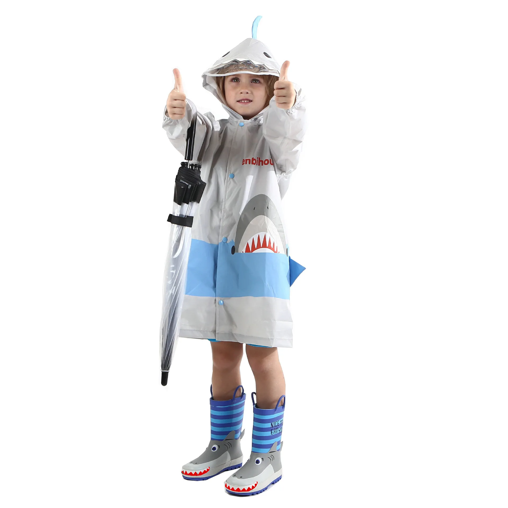 Capa de chuva das crianças poncho bonito