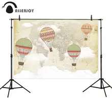 Фотофон allenjoy фоны для фотосъемки детей с воздушным шаром карта для путешествий торт разбивание облаков небо