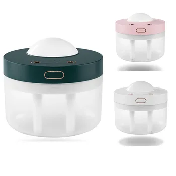 

Air Humidifier Purifier Double Spray Cool Mist 1000Ml Large Capacity with Led Night Lights Projection Humidifier