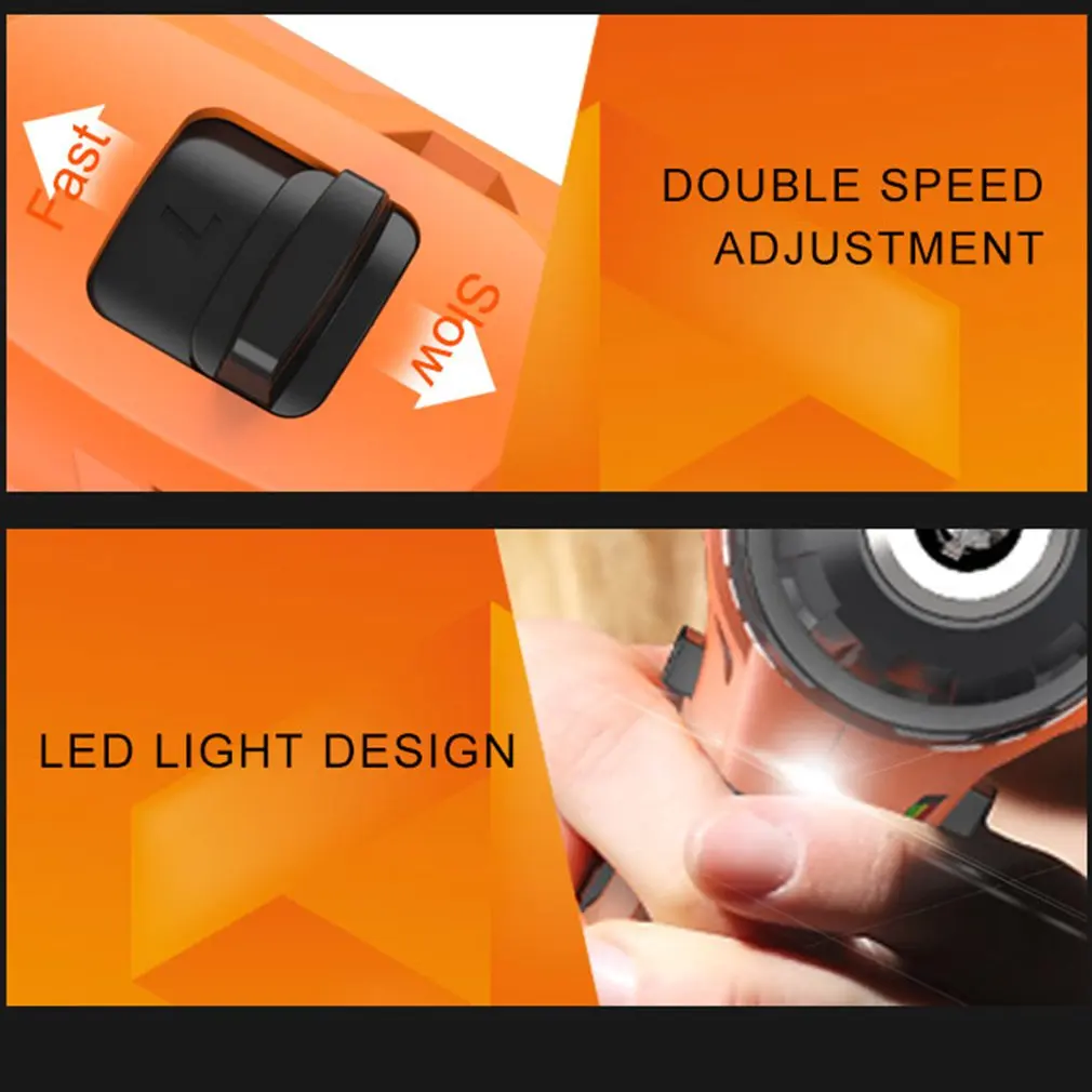 LOMVUM 12V Electric Drill Waterproof Rechargeable Multifunction Electric Screwdriver Mini Cordless Drill