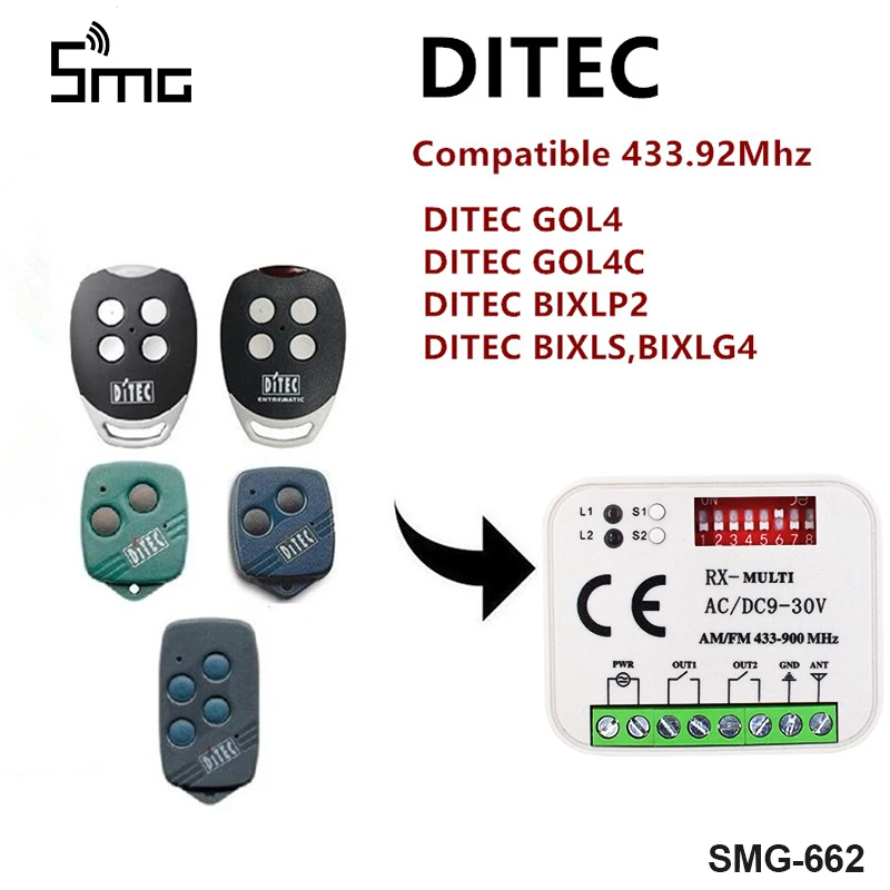 SOMMER LIFTMASTER FAAC DOORHAN MARANTEC HORMANN BENINCA DITEC пульт дистанционного управления для гаражного передатчика