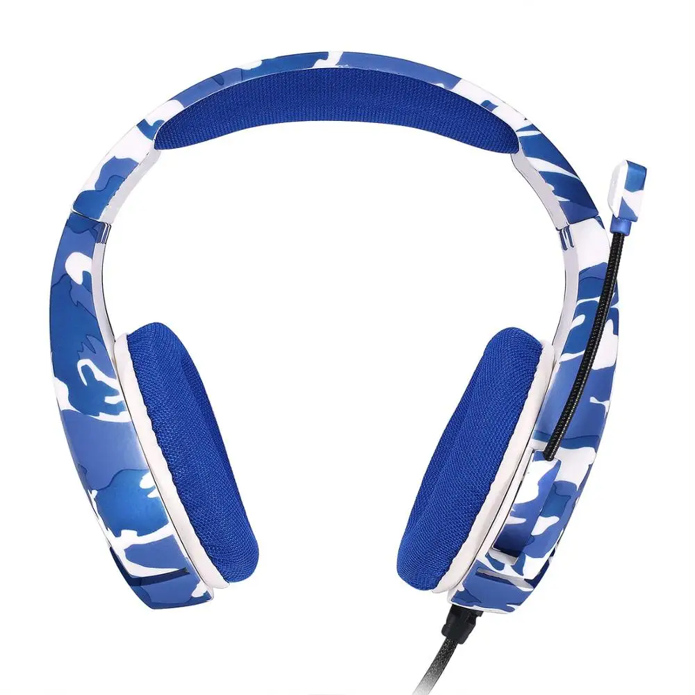 PS4 Camouflage RGB Light Headset Wired PC Gamer with Microphone Stereo Sound Gaming Headphones for Smart Phone XBox One Laptop