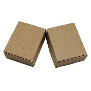 

100pcs/Lot Kraft Natural Paper Gifts Box Party Event Foldable Package Box for Candy Chocolate Wrap Paperboard Jewelry Pack Box
