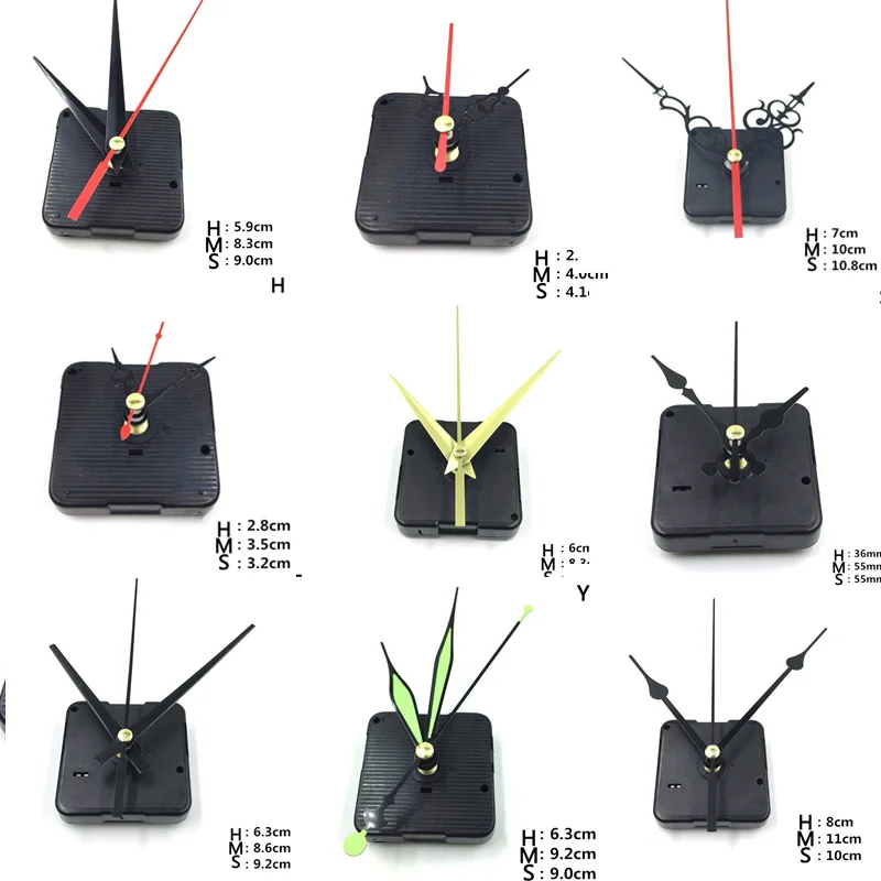 

Hanging DIY Quartz Watch Silent Wall Clock Movement Quartz repair Movement Clock Mechanism Parts with needles 1 set new