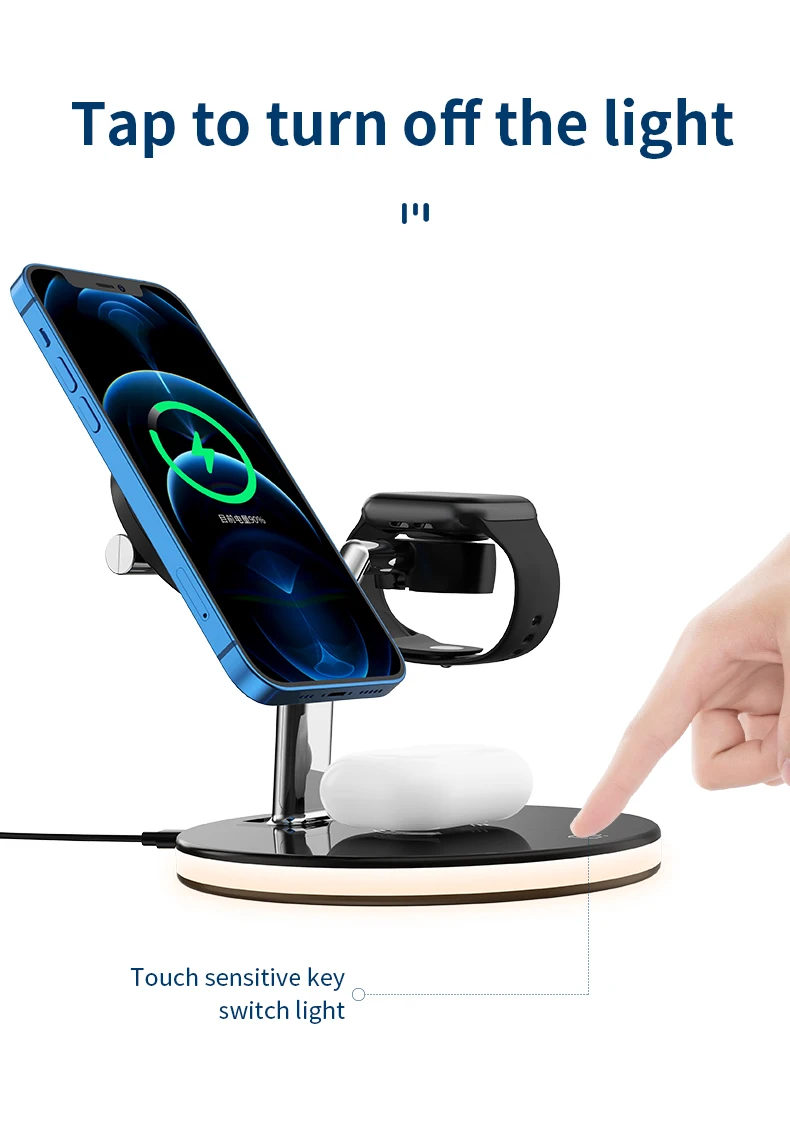 65w charger usb c 3 in 1 Magnetic Wireless Charger 15W Fast Charging Station for iPhone 12 Pro Max Charger Stand for Apple Watch Airpods Pro 3in1 charger 100w