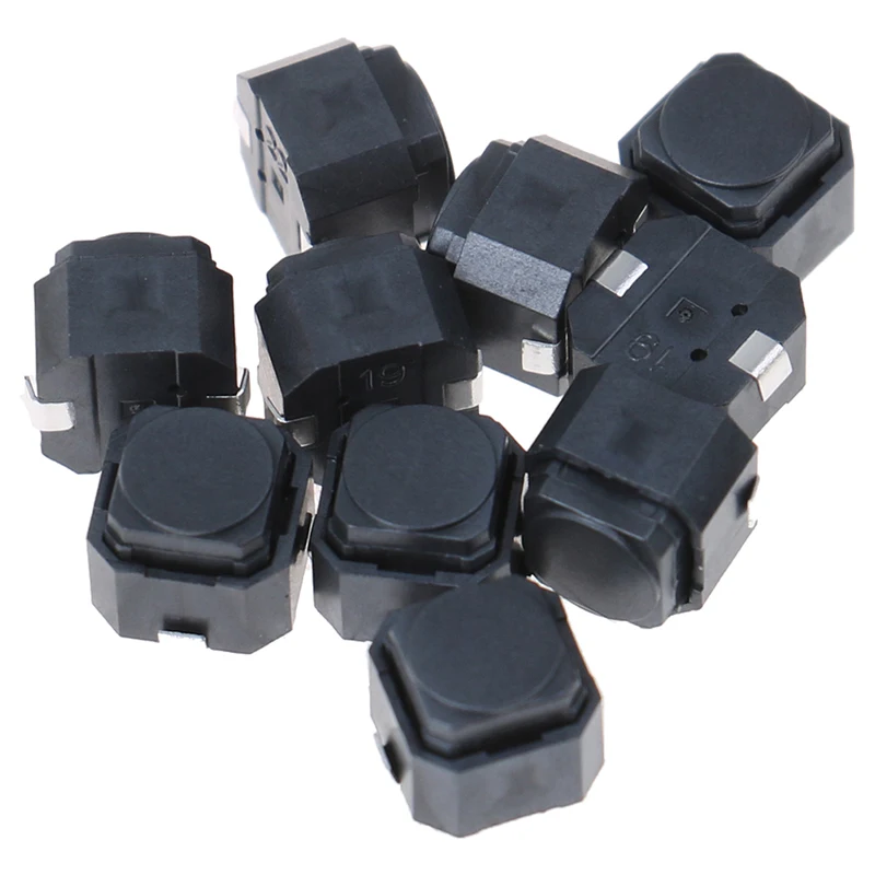 10 шт./лот, высота 5 мм, бесшумный тактный переключатель 6*6*5 мм, Smd силиконовый кнопочный переключатель, сенсорный переключатель