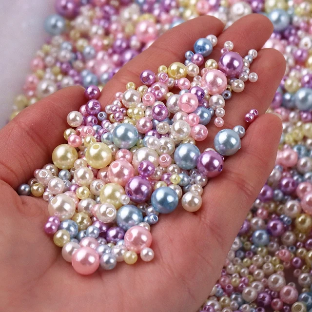 About 400pcs/box 6mm Mixed Color Glass Pearl Bead Sets Round Beads for  Jewelry Making DIY Findings - AliExpress