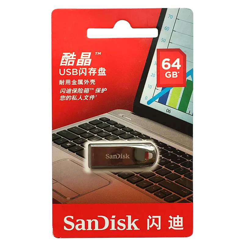SanDisk флеш-диск USB 2,0 CZ71 мини Флешка 8 ГБ/16 ГБ/32 ГБ/64 Гб высокоскоростная карта памяти, Флеш накопитель U диск устройство для хранения для ПК