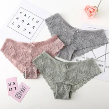 Fashion Sexy Lace Panties Women Fashion Cozy Lingerie Tempting Pretty Briefs Cotton Low Waist Cute Women Underwear M-XXL Panties