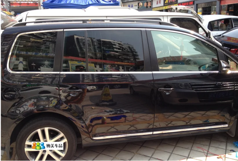 Для Volkswagen Touran 2005- оконная блестящая полоса обшивка кузова из нержавеющей стали отделка окна автомобиля Стайлинг
