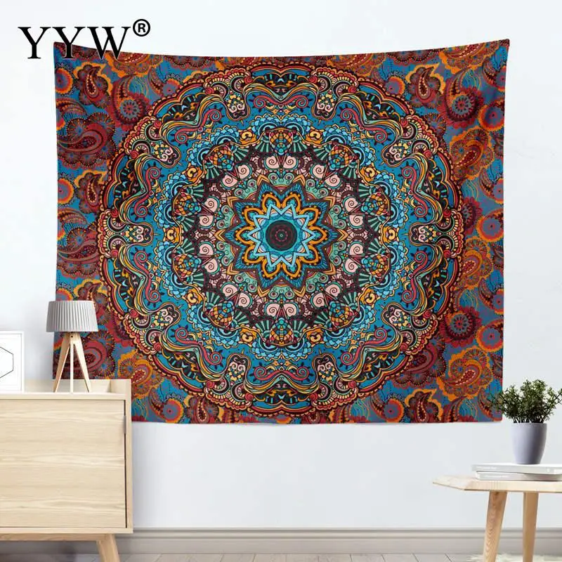Гобелен настенный хиппи колдовство Tapiz Psychedelic фермерский дом Декор Tenture Tapisserie пляж богемный Полиэстер Гобелен