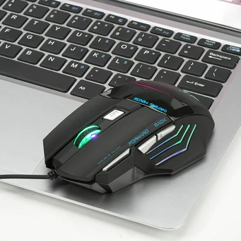 

Ergonomic Wired Gaming Mouse 7 Buttons LED 5500 DPI USB Computer Mouse Gamer Mice Silent Mause With Backlight For PC Laptop