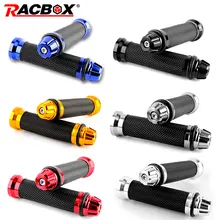 1 пара 7/8 ''мотоцикл ручные ручки CNC обработанный Алюминиевый Рычаг управления гелевая резина для Honda Yamaha Kawasaki шесть цветов дополнительно