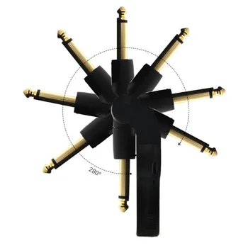 

280 Degree Rotation UHF Plug And Play Bass Transmitter Receiver Wireless Guitar System Portable 20-20KHz Musical Instrument 50M