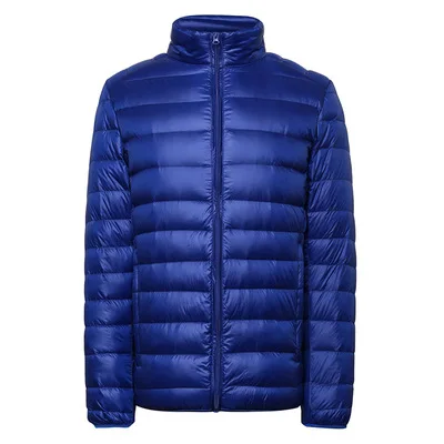 Azul 90% portable white duck down winter jacket men ultralight down casual jacket outdoor cold snow coat Parkas pocket - Цвет: Azul