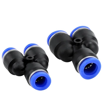 

Air Pneumatic 3 Way Port Y Shape 12mm 8mm 10mm 6mm 4mm OD Hose Tube Push in Gas Plastic Pipe Fitting Connectors Quick Fittings
