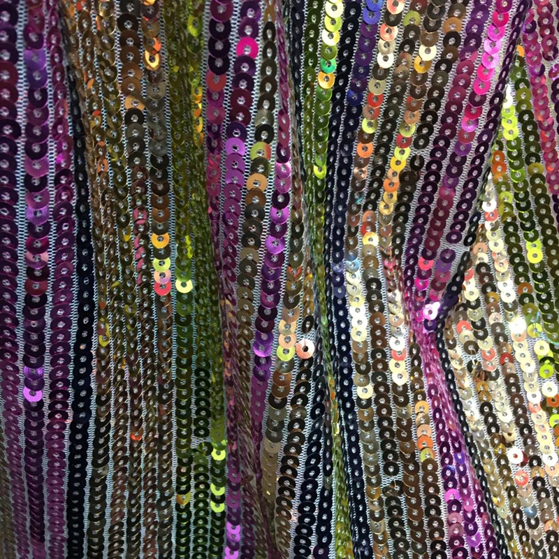 GLace 1Y/лот радужные Блестящие Блестки швейная ткань мягкая сетка свадебное платье украшение DIY Ткань Материал TX1563