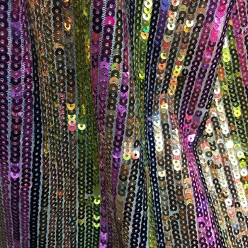 

GLace 1Y/Lot rainbow glitter sequins sewing fabric soft mesh wedding dress decoration DIY cloth material TX1563