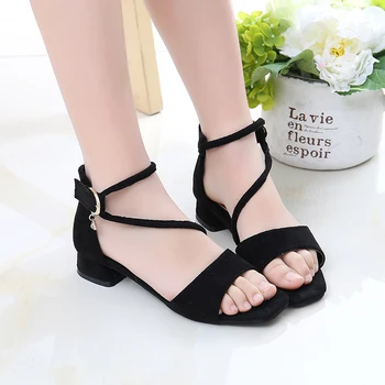 

Sandals Kids Children Summer Sandals Girls Princess Shoes Gladiator Roman Shoes Heeled Wedding Flower Girl Shoes Chic 27-37 Soft