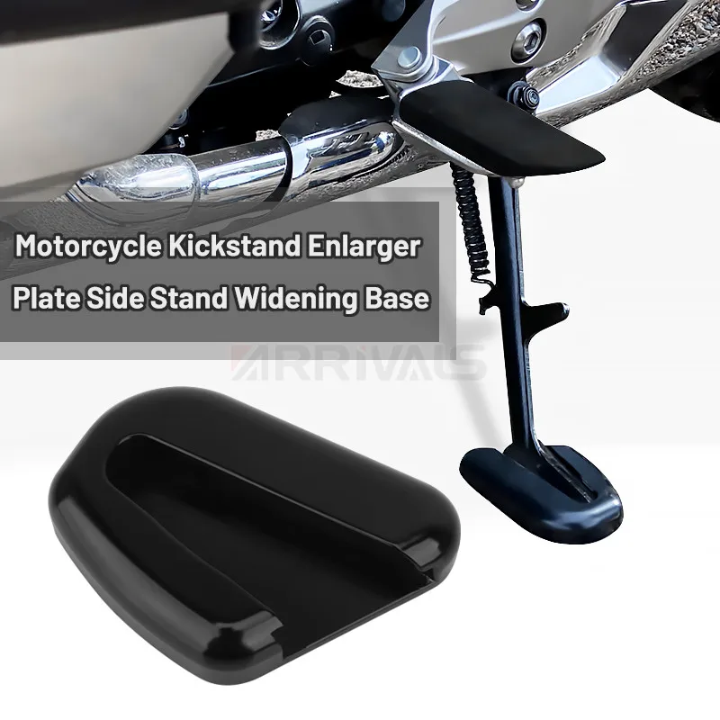 Color : Black Motorcycle Kickstand Enlarger Pad for Hon-da GL1800 Goldwing 1800 F6B 2010-2017 Motorcycle Kickstand CNC Foot Side Stand Extension Support Plate Enlarge Stand Accessories 