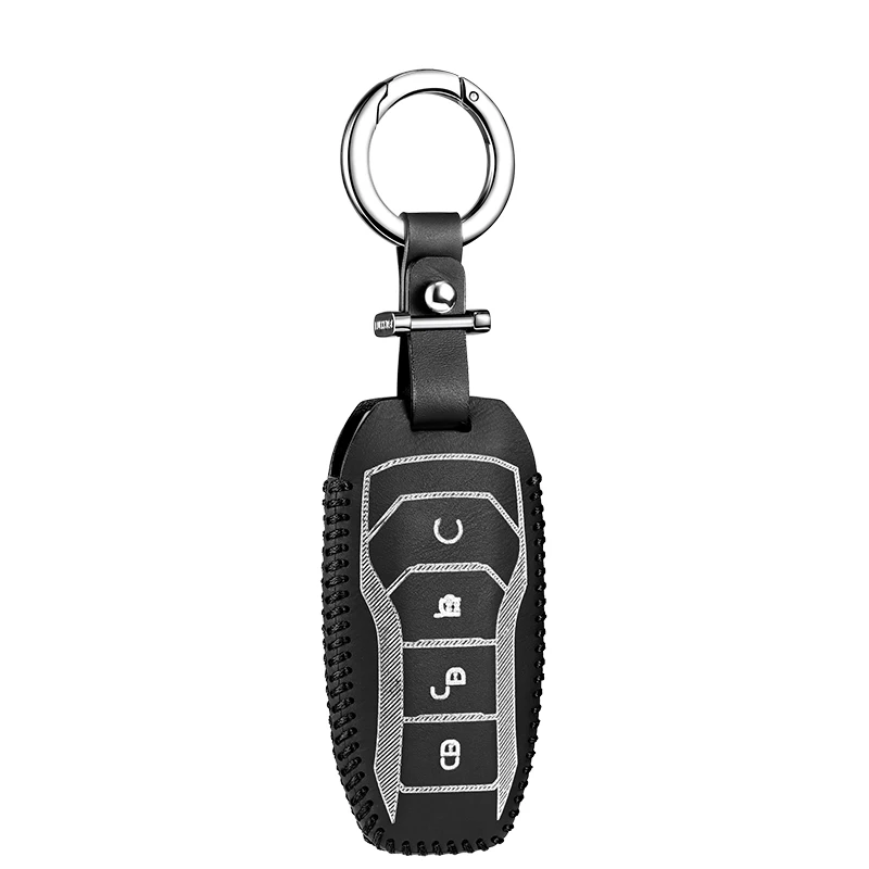 Luckeasy для byd tang DM ключи сумка/чехол кошелек держатель ключ крышка key2y - Название цвета: black 3