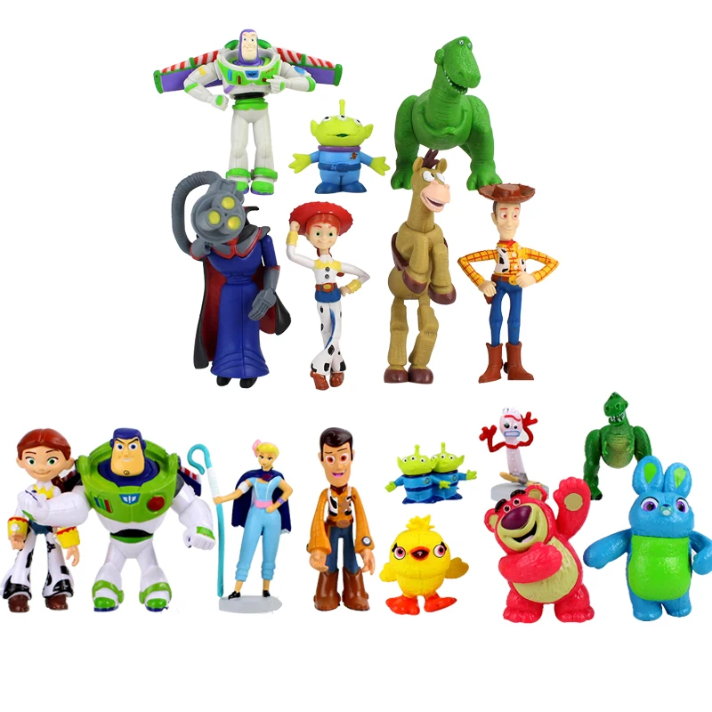 Historia De Mini Figuras De Acción Toy Cake Toppers Buzz Lightyear Woody Lotso Rex Jessie