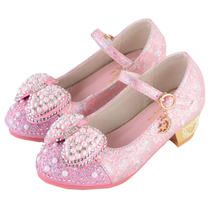 Hot Sale Autumn Girls Leather Shoes Girl Party Kids Girl Dance Princess Shoes Flower Children Wedding