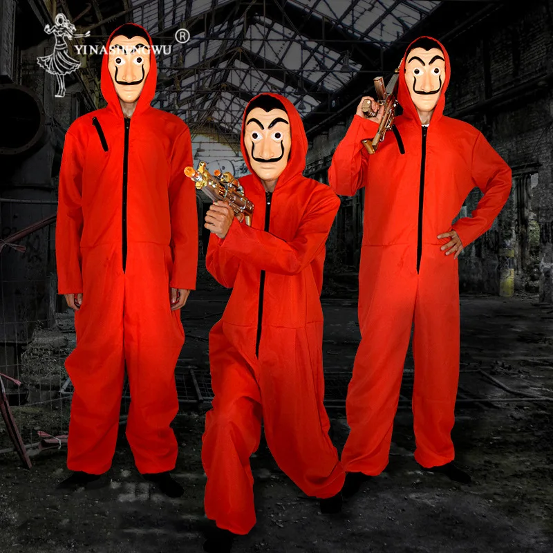 В House of Paper La Casa De Papel Сальвадор Дали фильм Косплэй костюм вечерние Хэллоуин маска