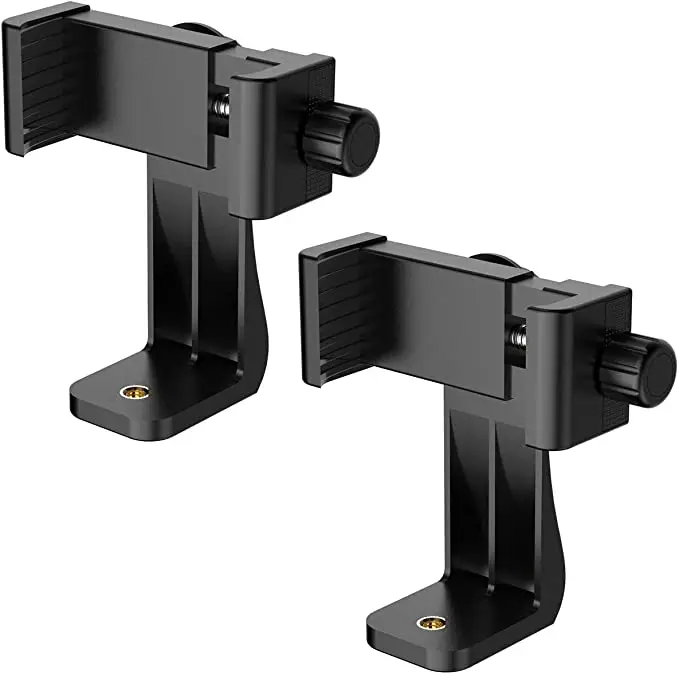 

2pcs Universal Cell Phone Tripod Mount Adapter Smartphone Holder Mount Clip Selfie Monopod Adjustable Clamp