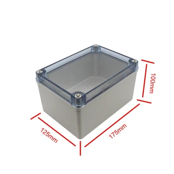 

175*125*100mm Waterproof Plastic Enclosure Box Electrical Project Box Outdoor Junction Box Housing with Clear Cover