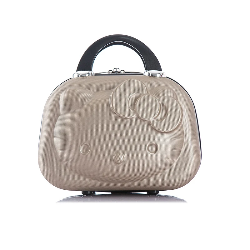 2018Hello Kitty Cosmetic Bag Cartoon Travel Bag Portable Ladies Handbag Cute Cosmetic Case Makeup Box Anime Cartoon Cosmetic Bag