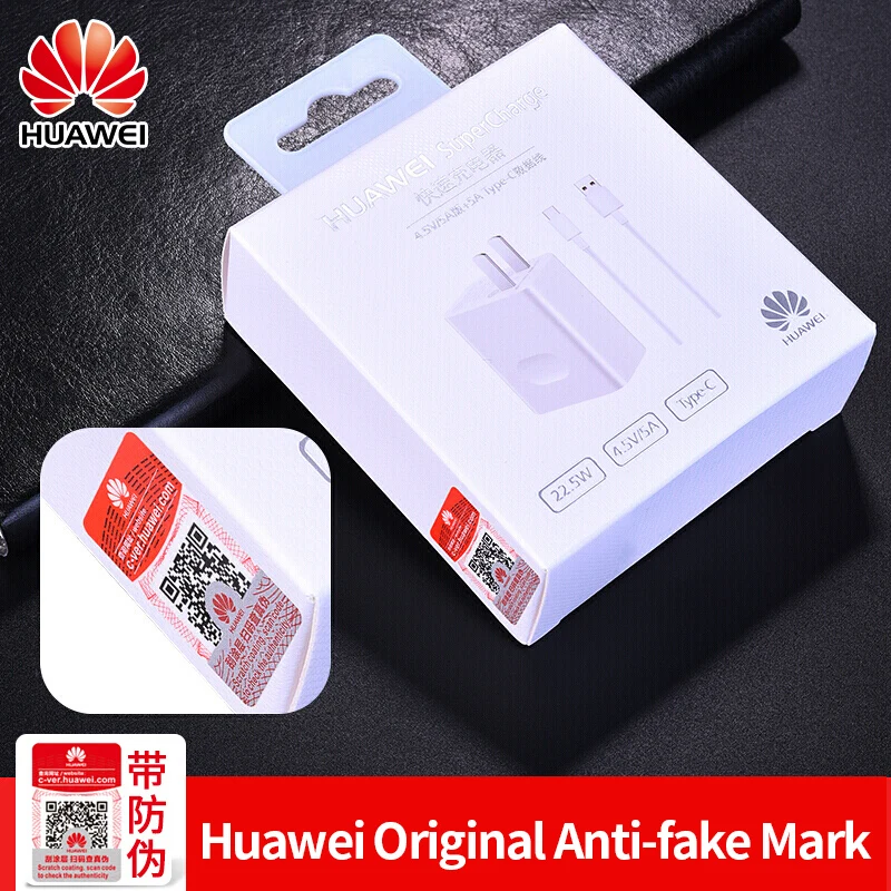 Оригинальное зарядное устройство для мобильного телефона huawei, 22,5 Вт, USB, быстрая зарядка, 3,0 в, 4,5 в, 5А, кабель type-C, портативное, быстрое, супер зарядное устройство, аксессуары